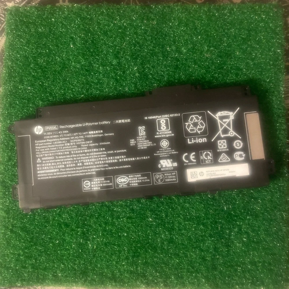 HP PV03XL Black Rechargeable Replacement Battery